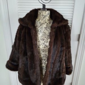 CEJON Chocolate Faux Fur Jacket  M